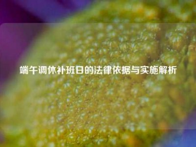 端午调休补班日的法律依据与实施解析